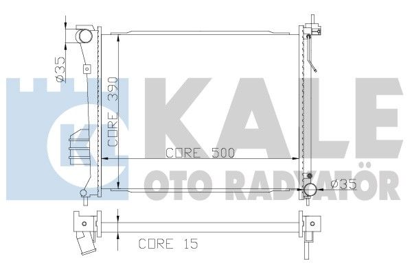 KALE OTO RADYATÖR Radiaator,mootorijahutus 358500